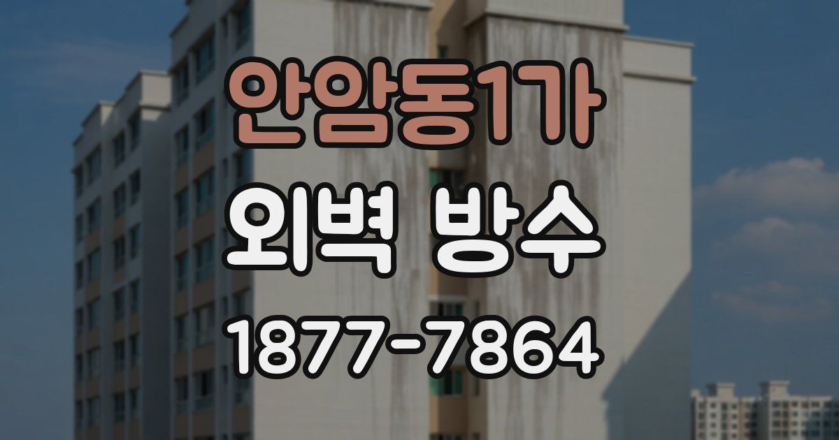 안암동1가 외벽 방수