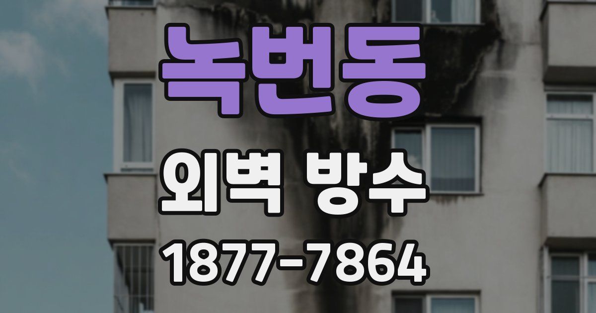 녹번동 외벽 방수
