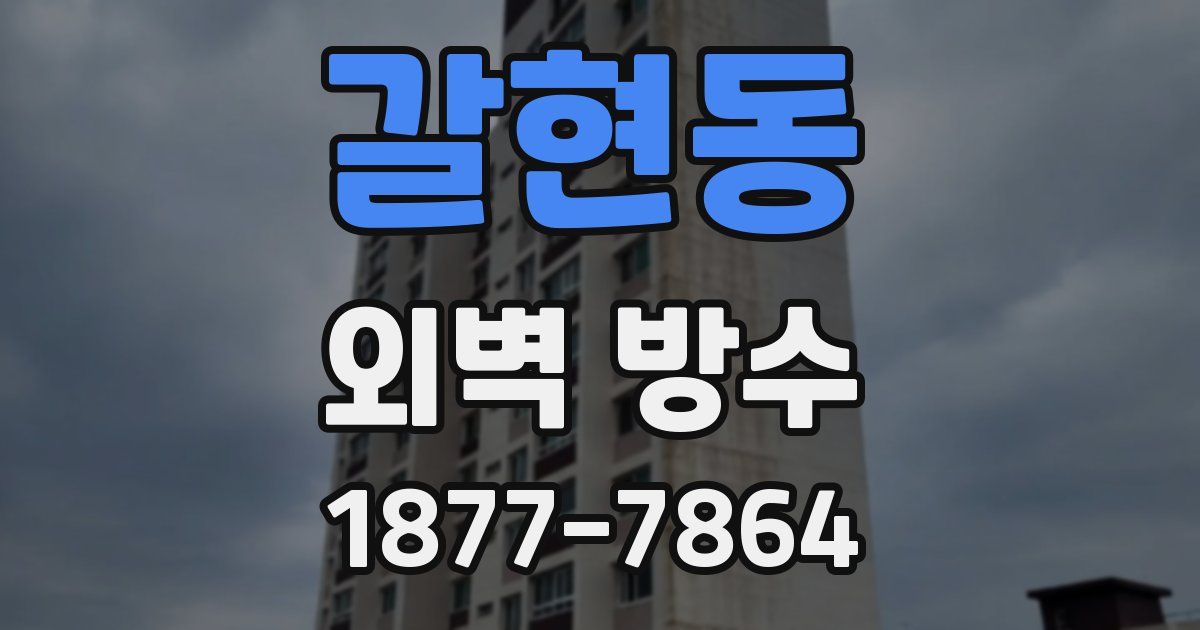 갈현동 외벽 방수
