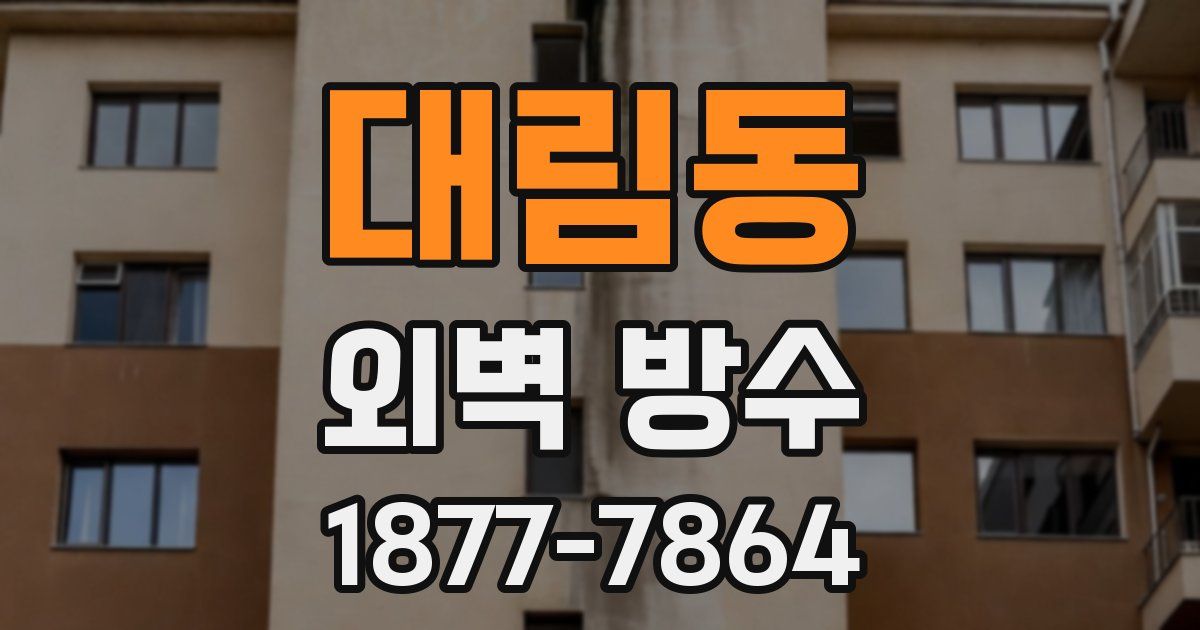 대림동 외벽 방수