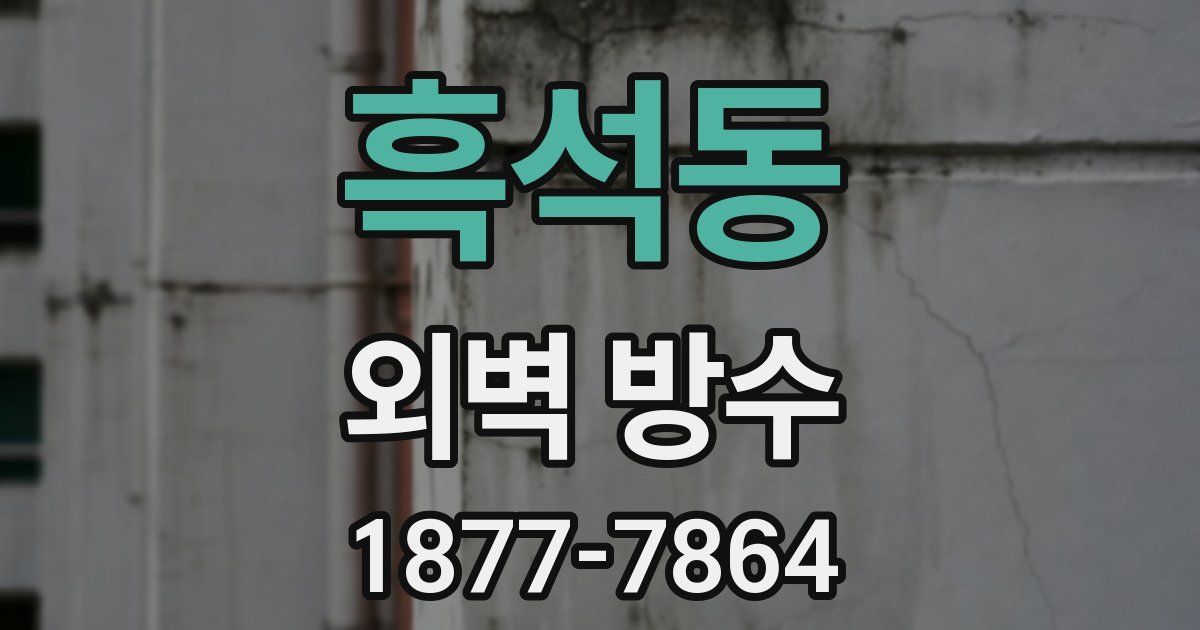 흑석동 외벽 방수