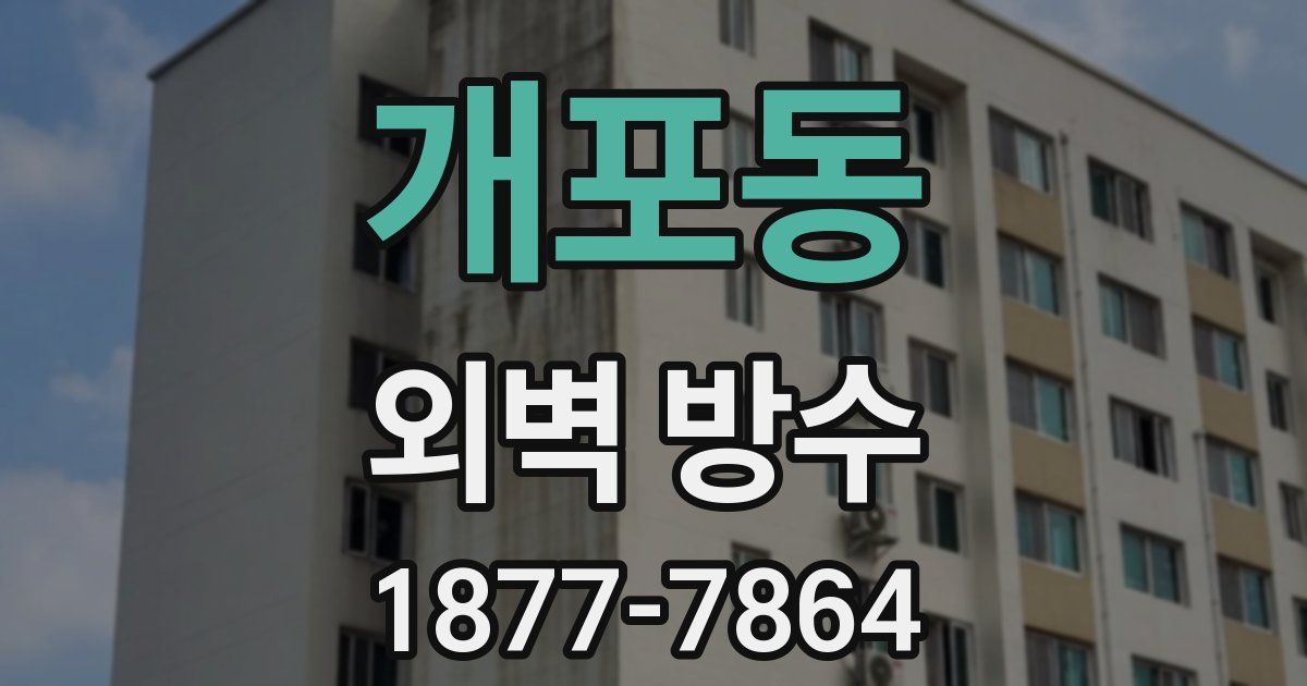 개포동 외벽 방수