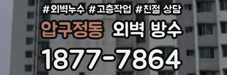 압구정동 외벽 방수