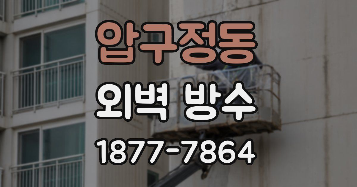 압구정동 외벽 방수