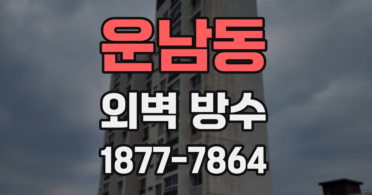 운남동 외벽 방수