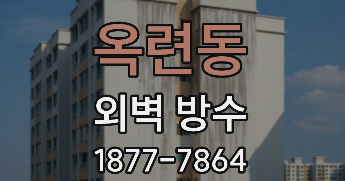 옥련동 외벽 방수