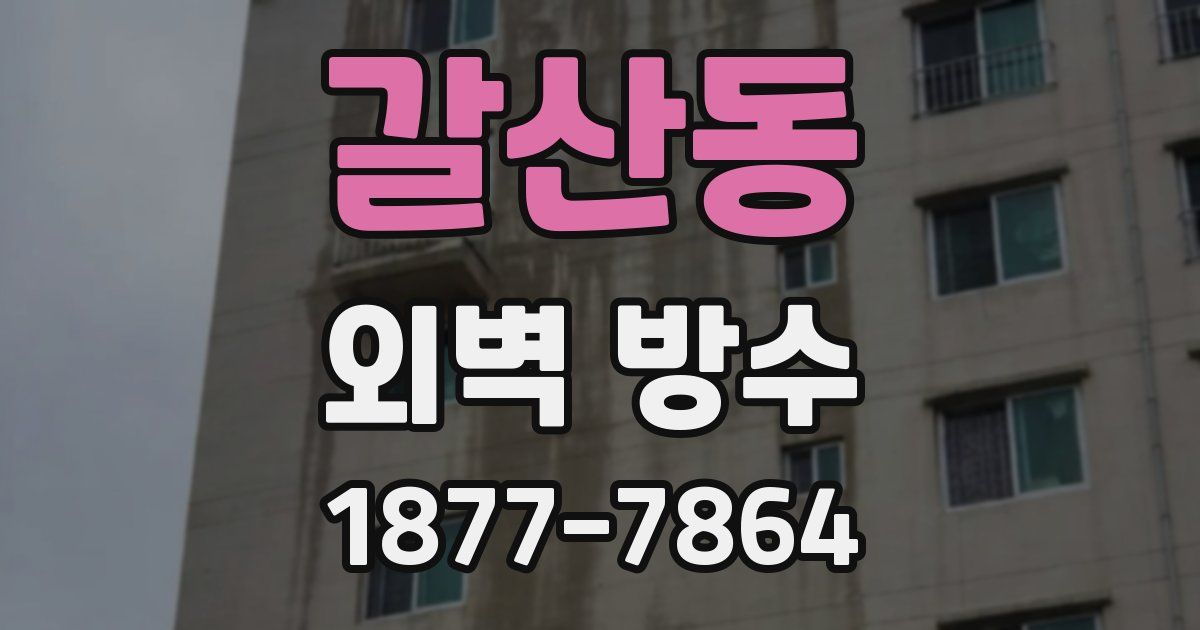 갈산동 외벽 방수