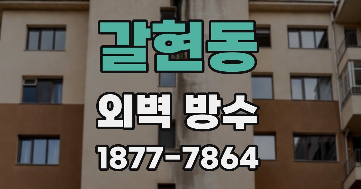 갈현동 외벽 방수