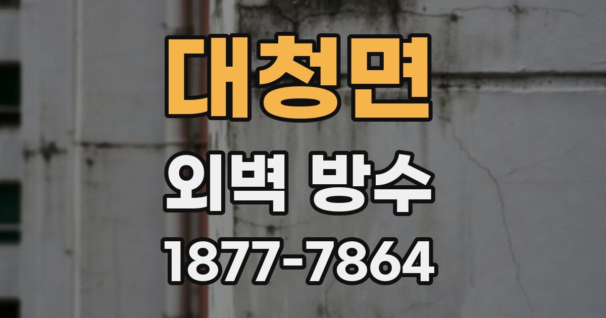 대청면 외벽 방수