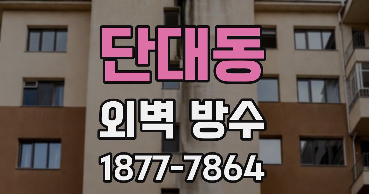 단대동 외벽 방수