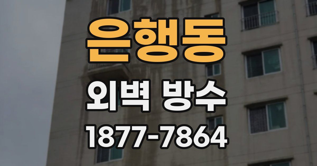 은행동 외벽 방수
