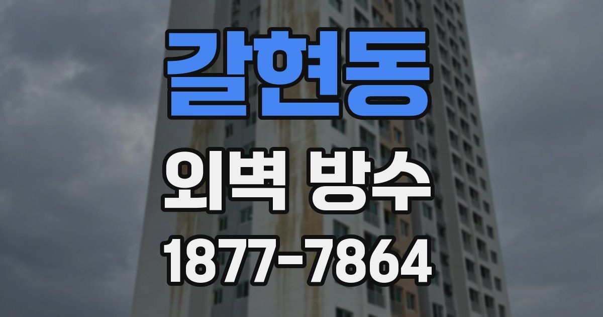 갈현동 외벽 방수
