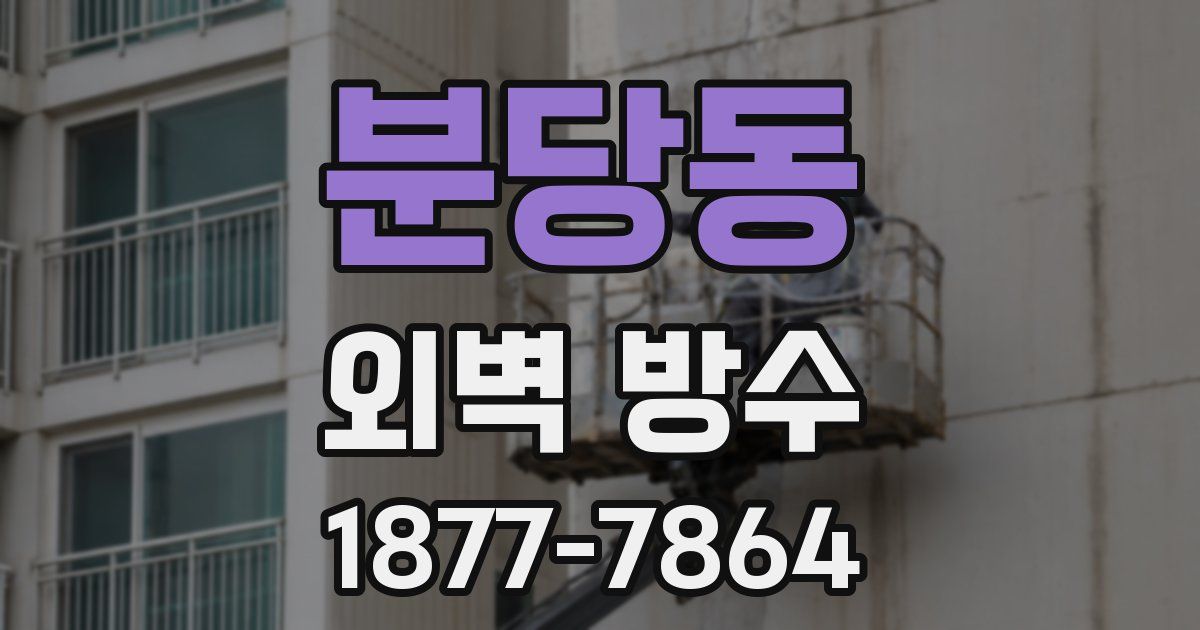 분당동 외벽 방수
