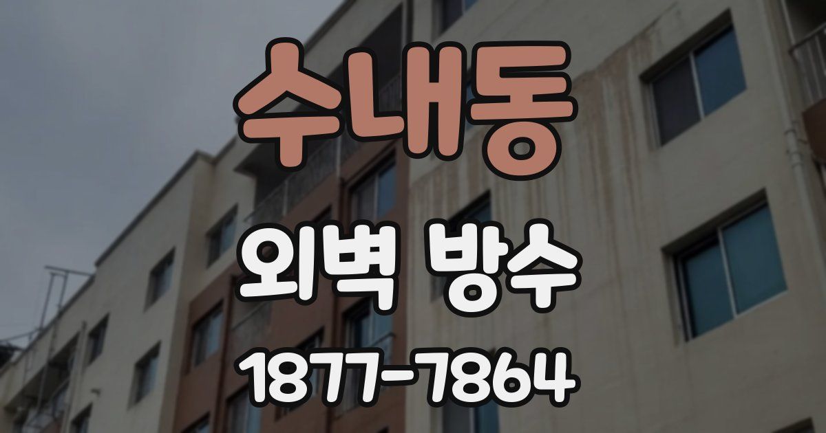 수내동 외벽 방수