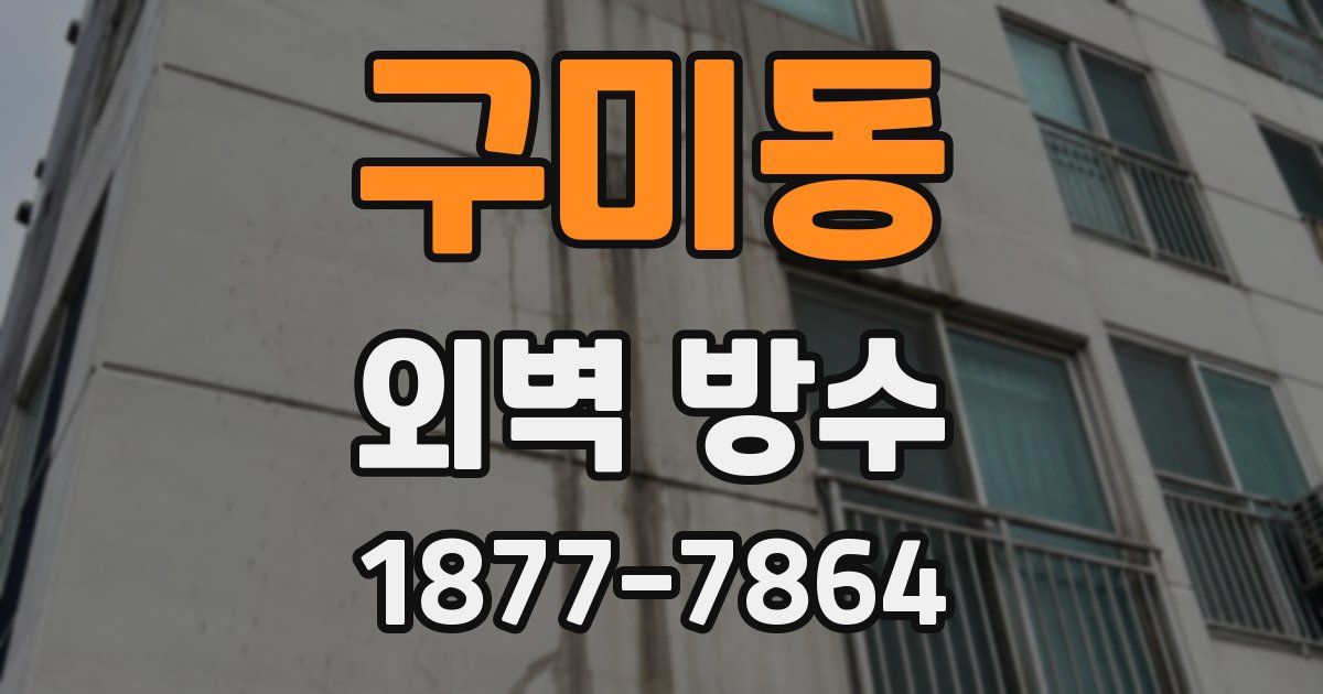 구미동 외벽 방수