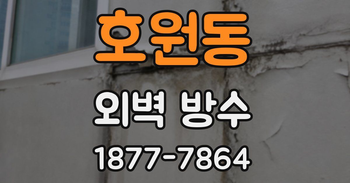 호원동 외벽 방수