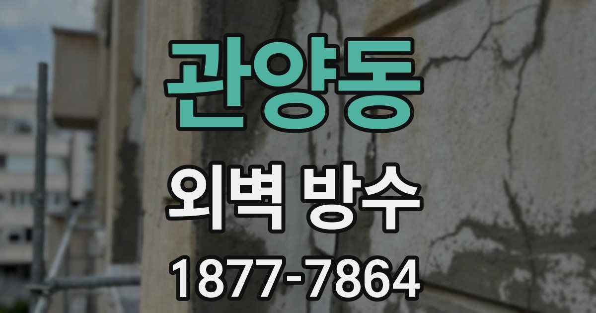 관양동 외벽 방수