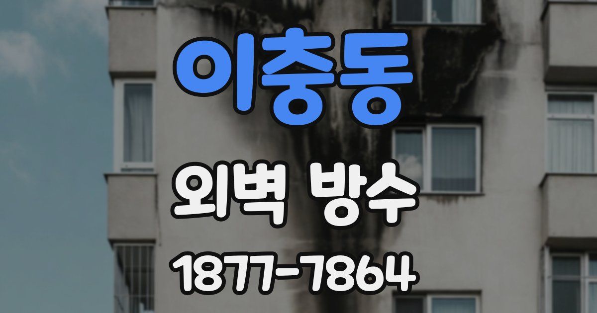 이충동 외벽 방수