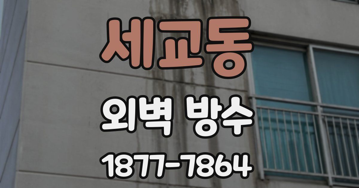 세교동 외벽 방수