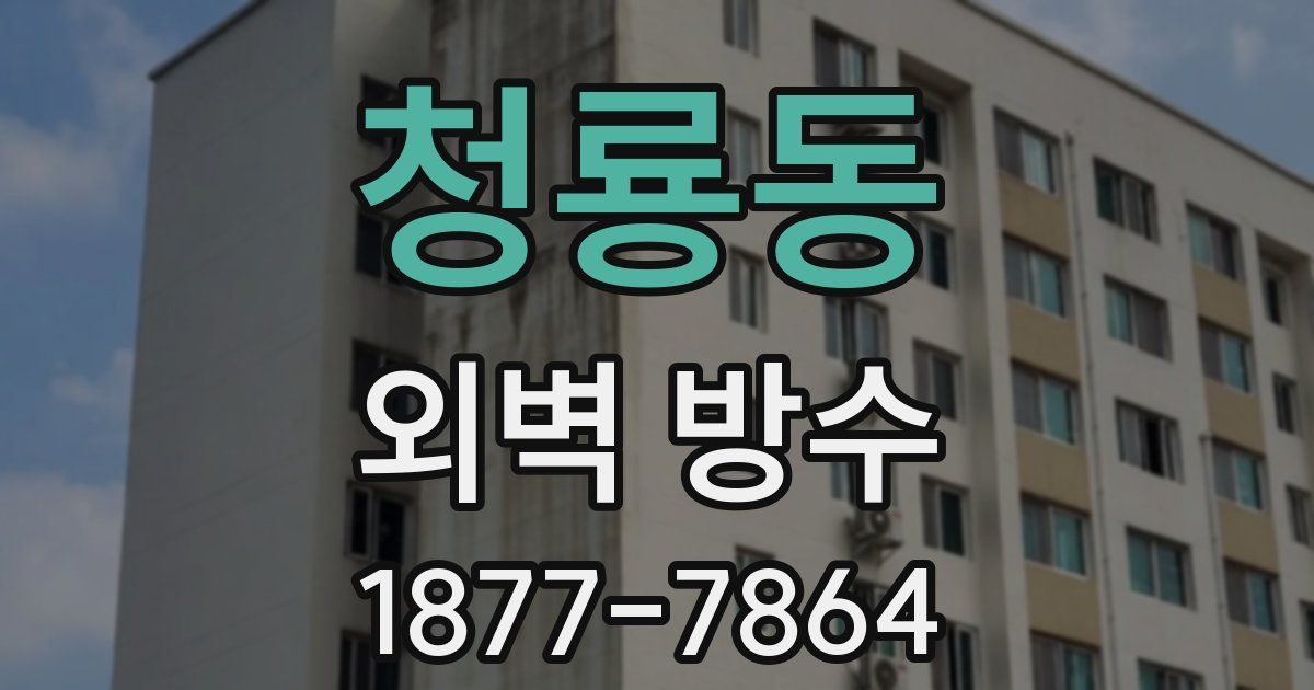 청룡동 외벽 방수