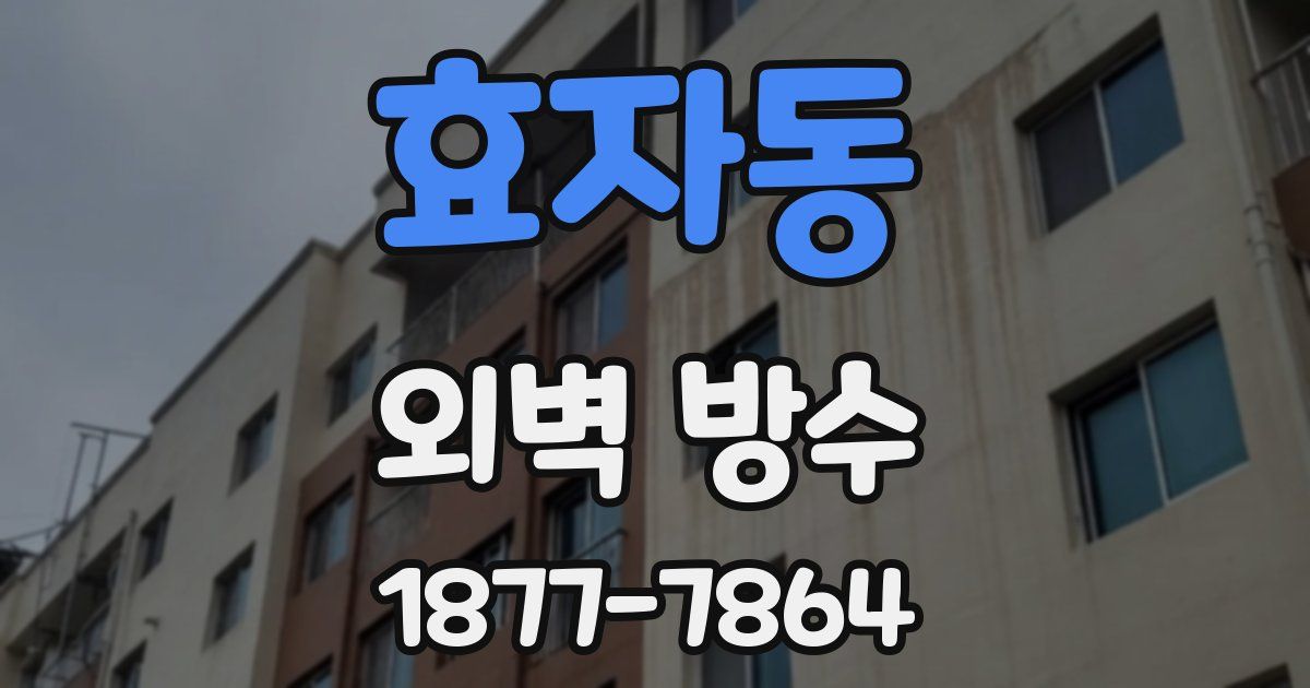 효자동 외벽 방수