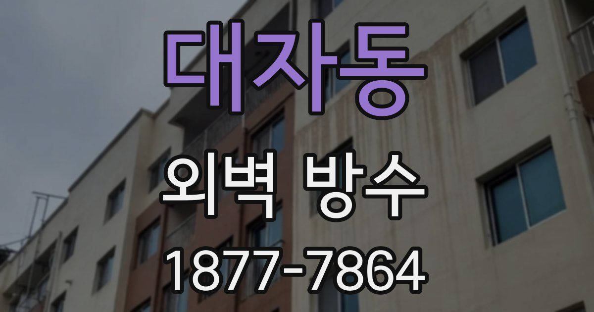 대자동 외벽 방수