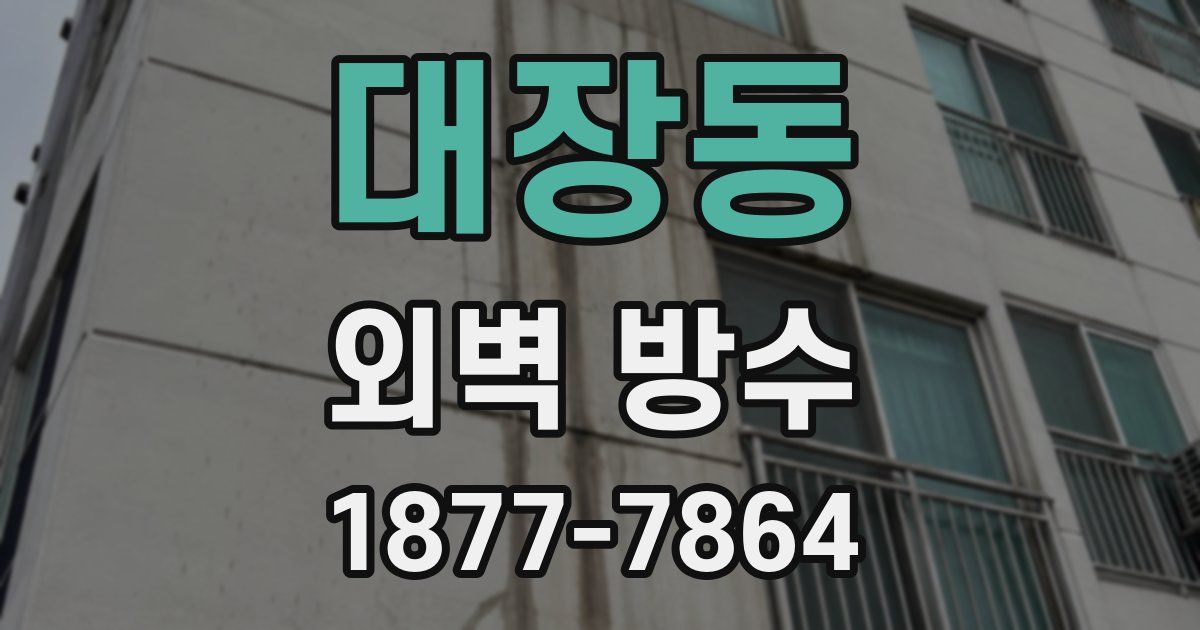 대장동 외벽 방수