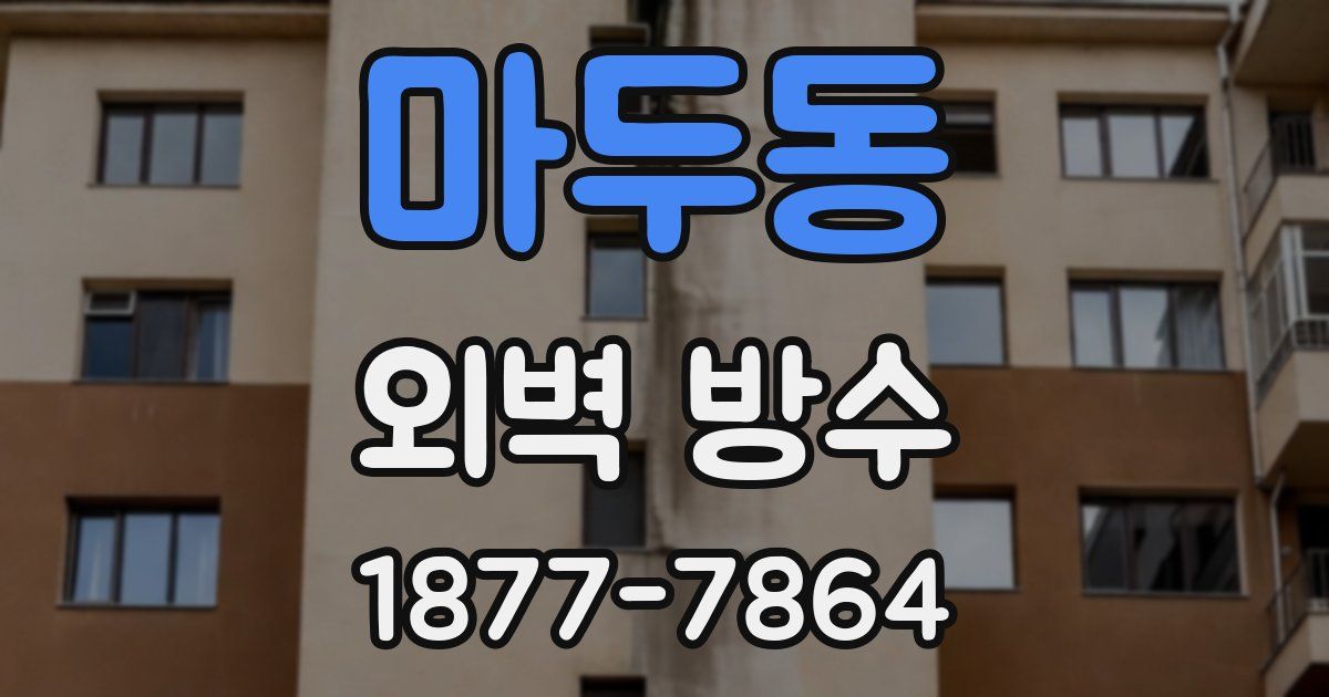 마두동 외벽 방수