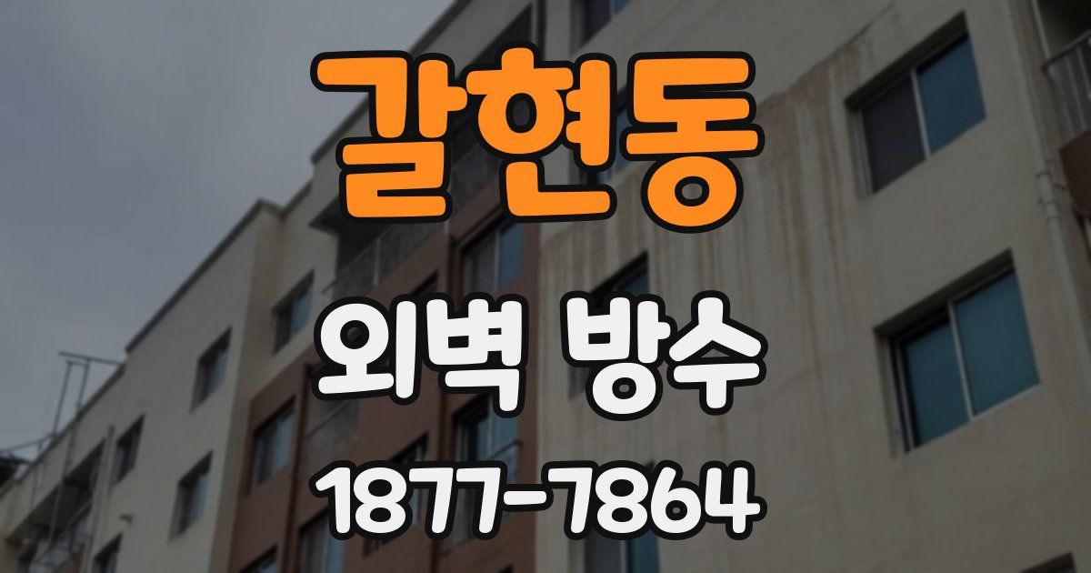 갈현동 외벽 방수