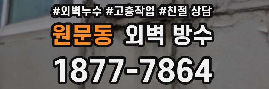 원문동 외벽 방수