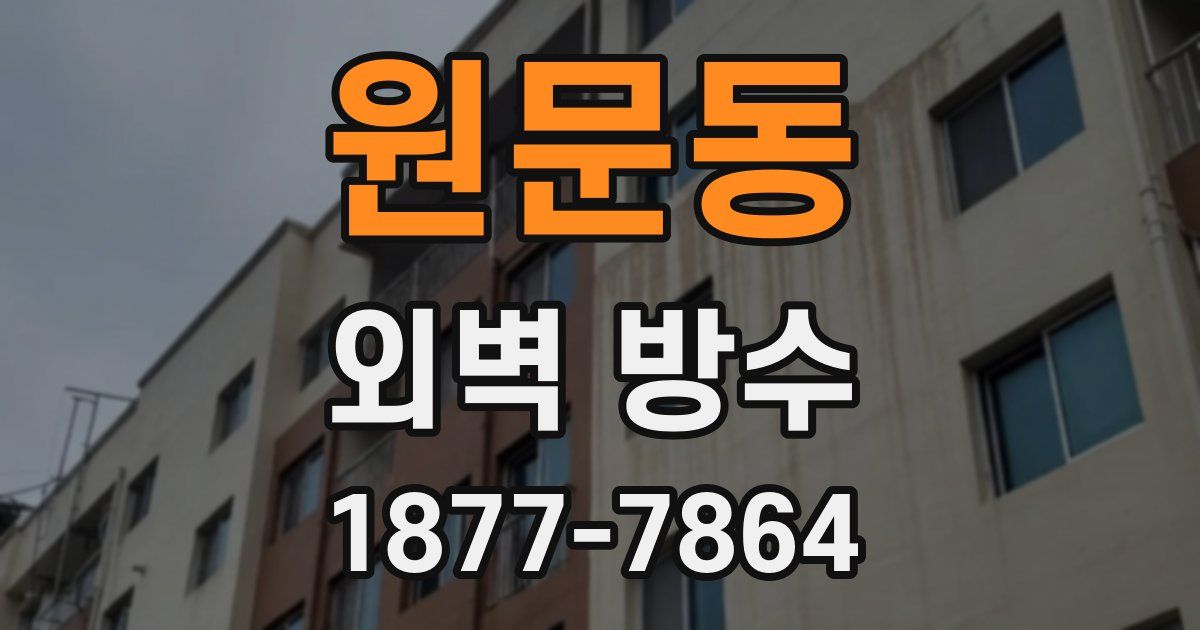 원문동 외벽 방수