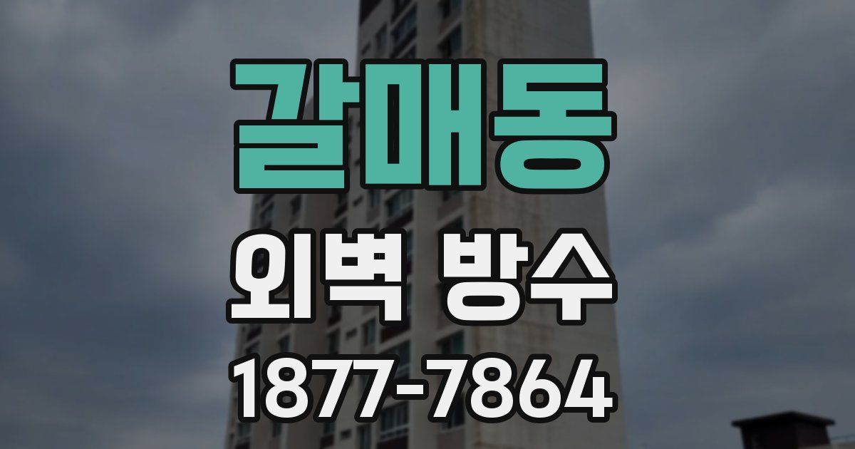 갈매동 외벽 방수
