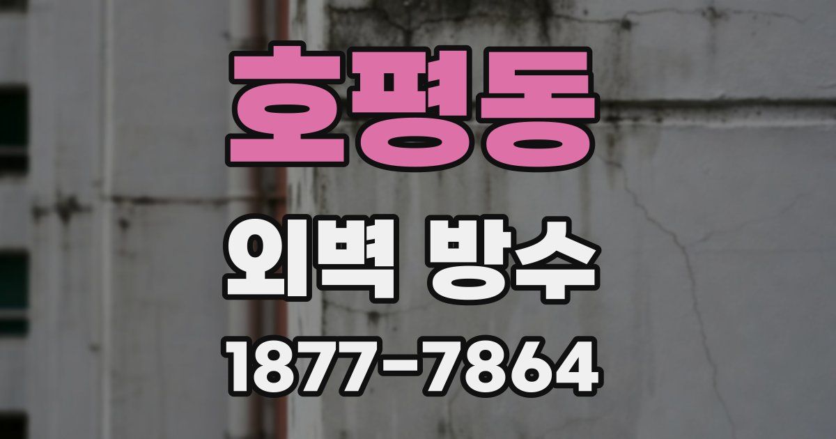 호평동 외벽 방수