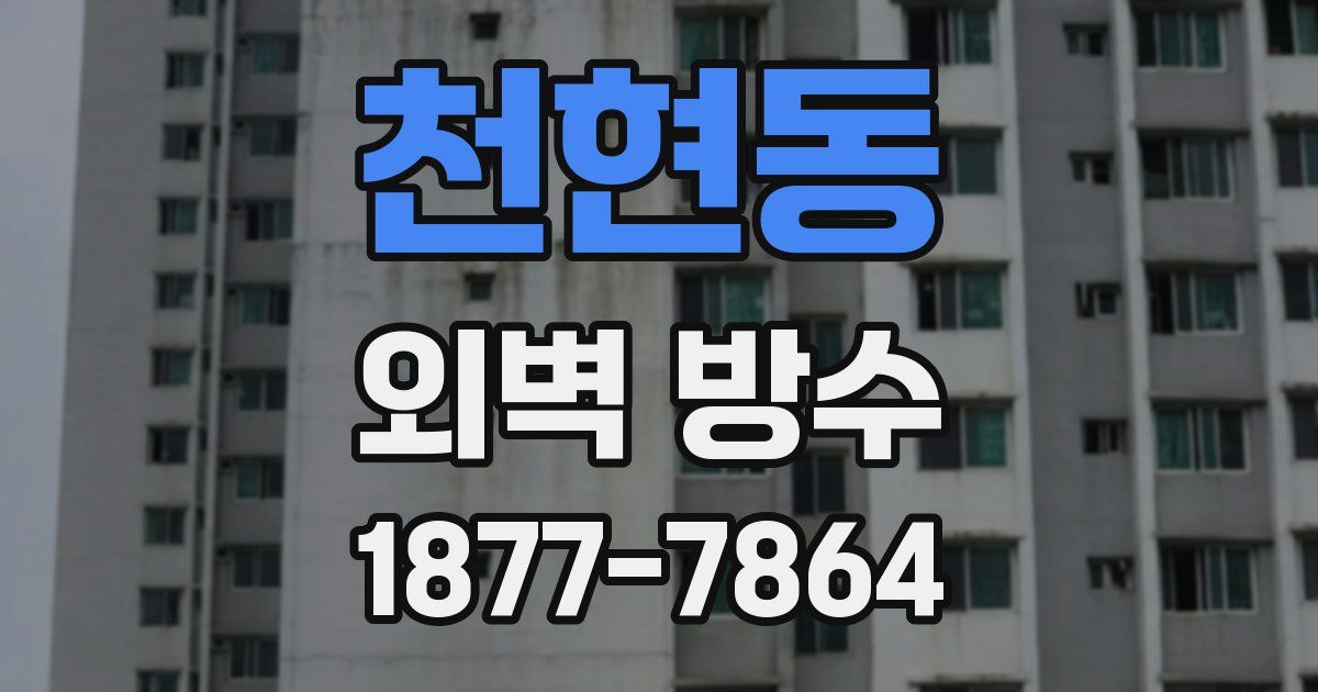 천현동 외벽 방수