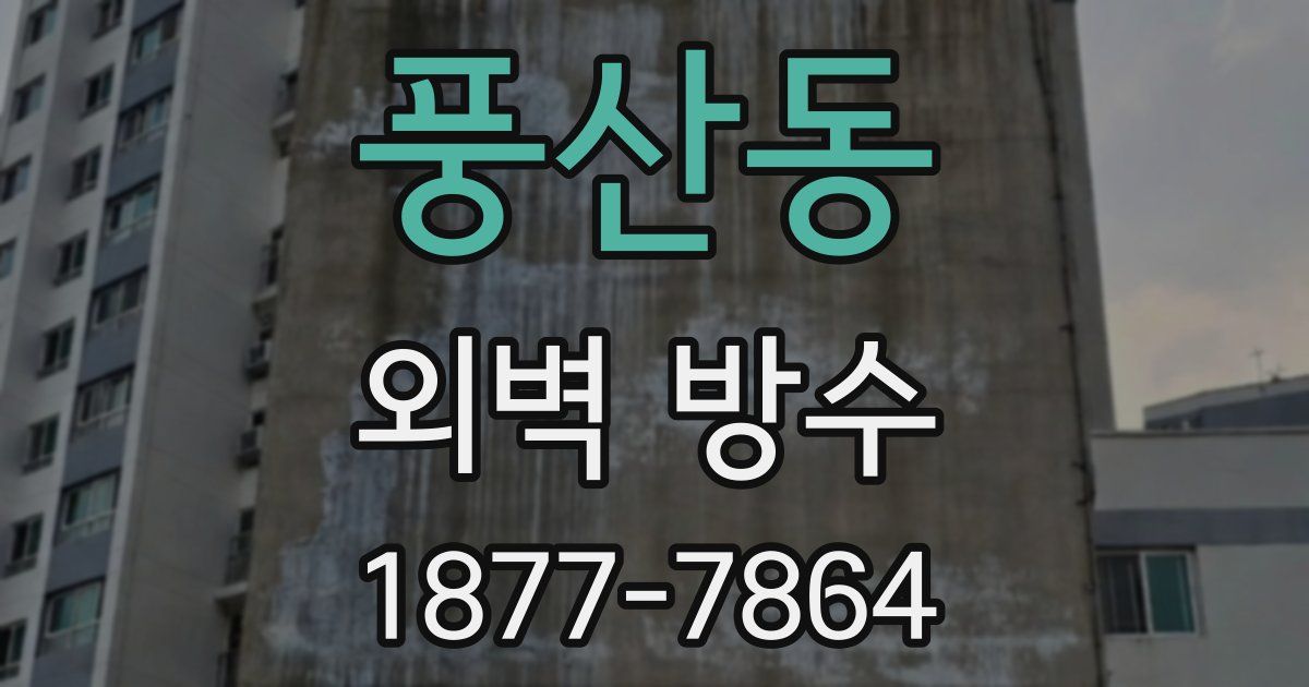 풍산동 외벽 방수