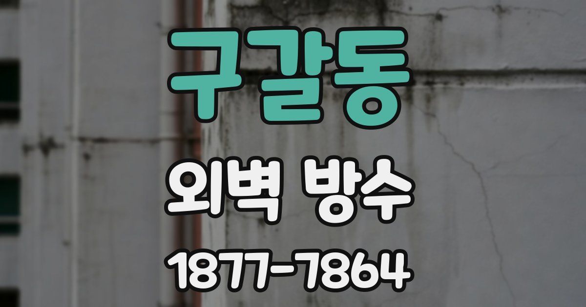 구갈동 외벽 방수