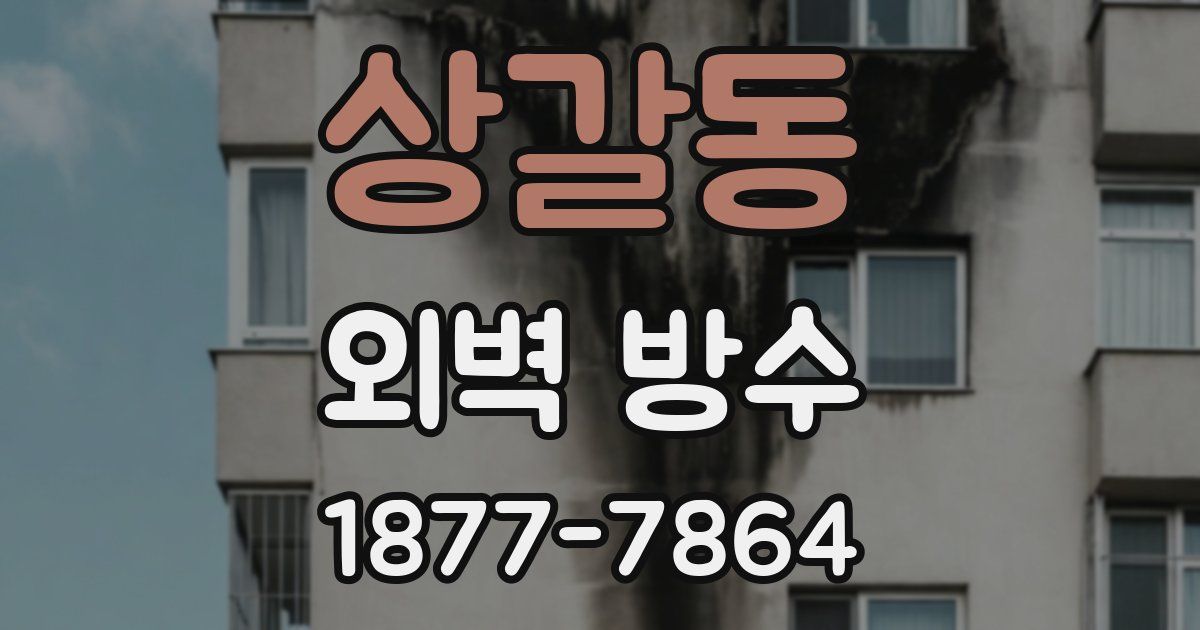 상갈동 외벽 방수