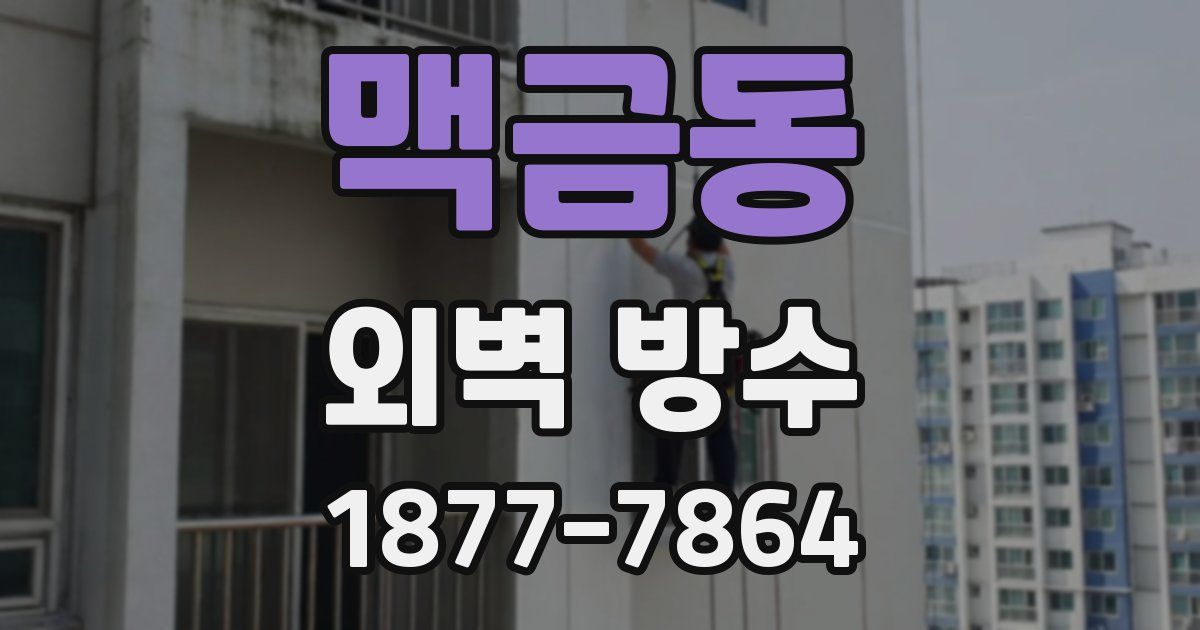 맥금동 외벽 방수