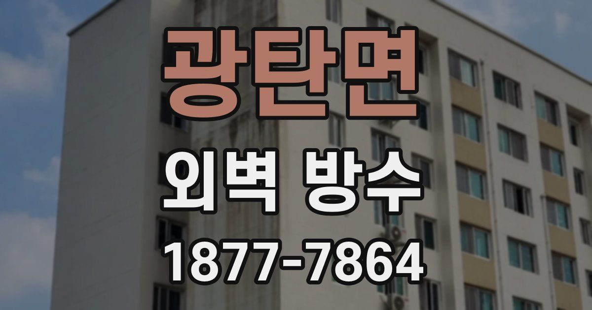 광탄면 외벽 방수