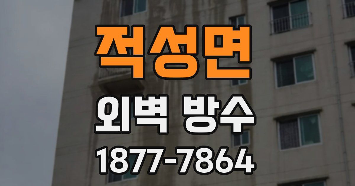 적성면 외벽 방수
