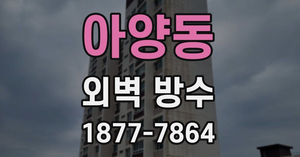 아양동 외벽 방수