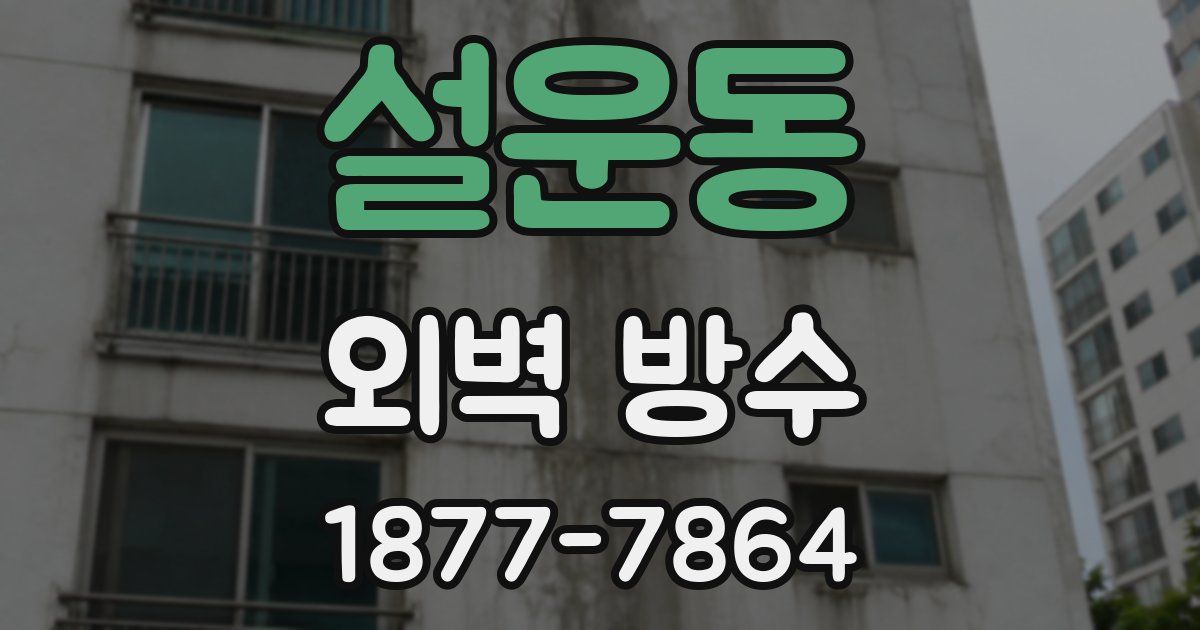 설운동 외벽 방수