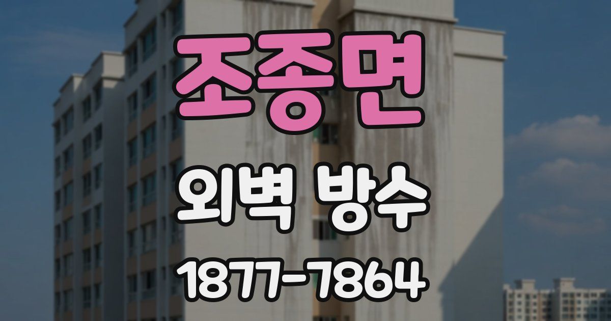 조종면 외벽 방수