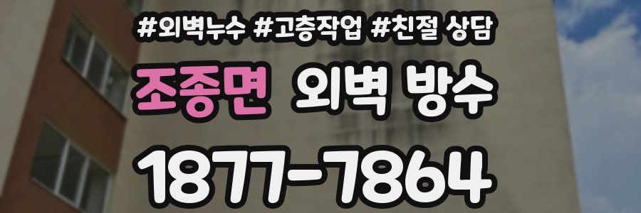 조종면 외벽 방수