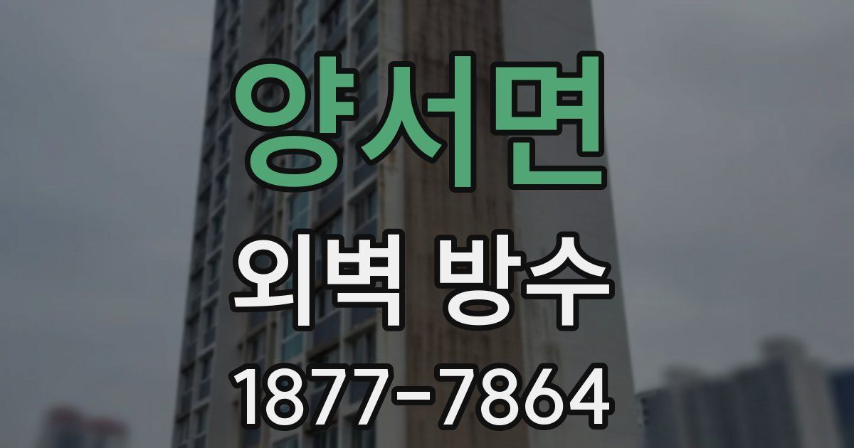 양서면 외벽 방수