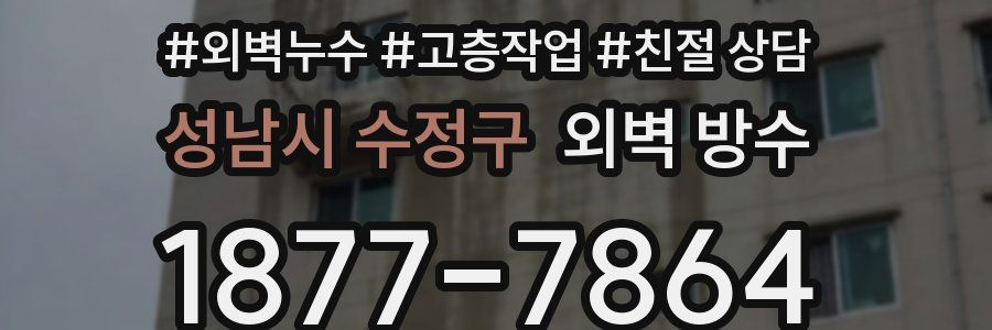 성남시 수정구 외벽 방수