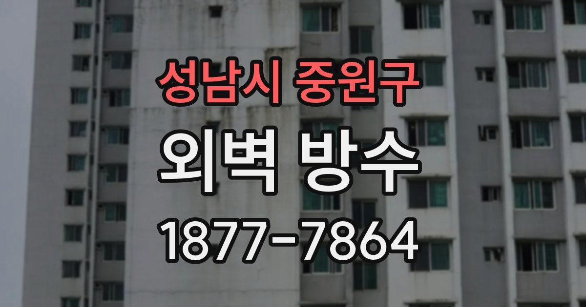 성남시 중원구 외벽 방수