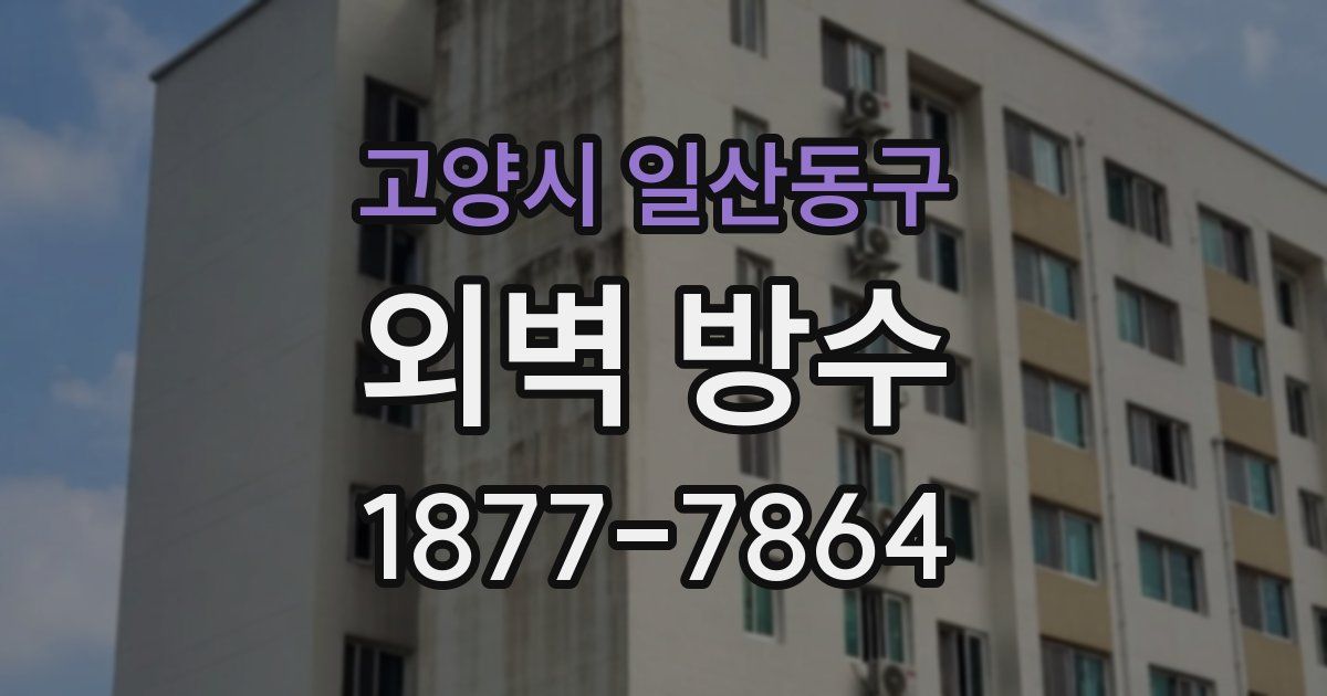 고양시 일산동구 외벽 방수