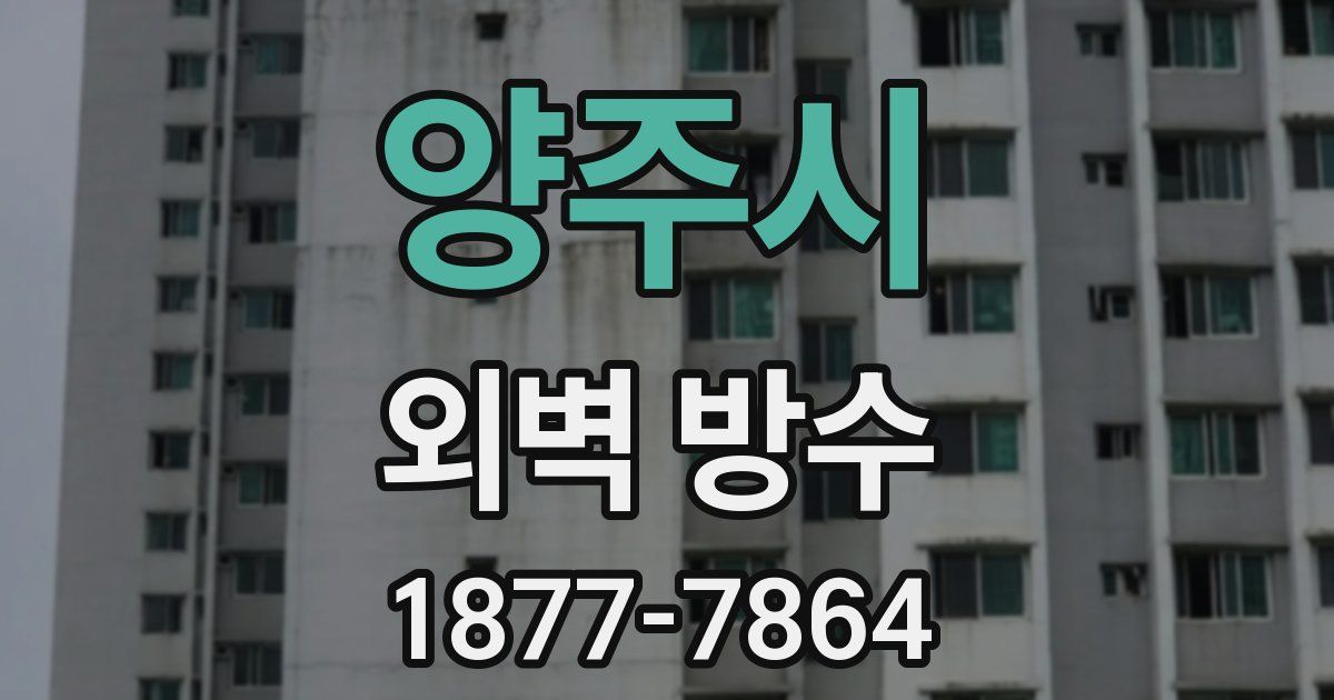 양주시 외벽 방수