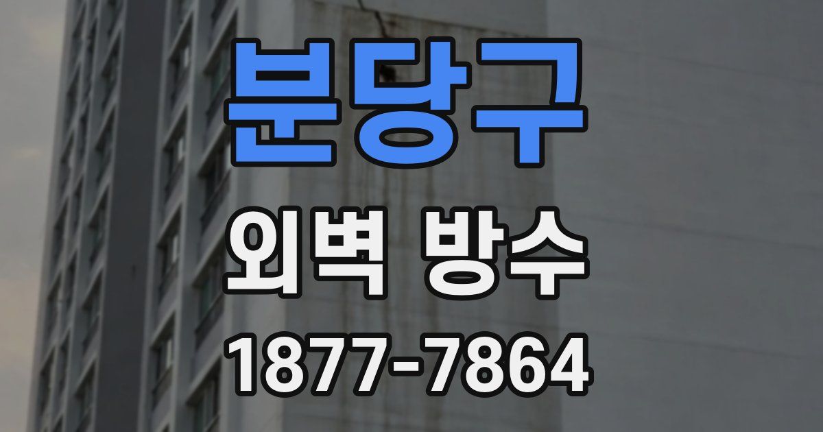 분당구 외벽 방수